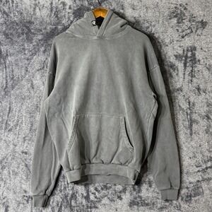 Thirty Years Hoodie Gray Washed Pullover Womens Size Small Oversized USA Made